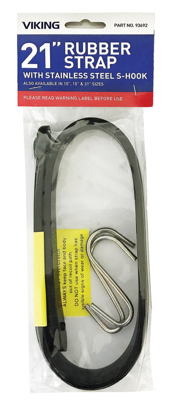 Rubber Strap with Stainless S-Hook