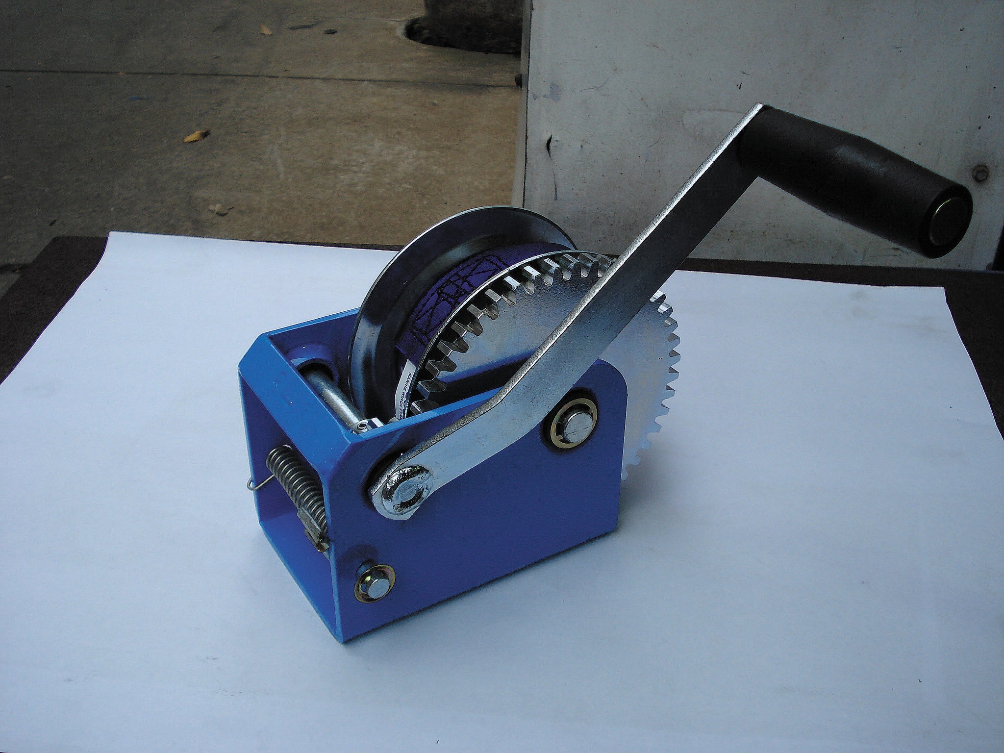 Boat Winch with Strap – Dacromet