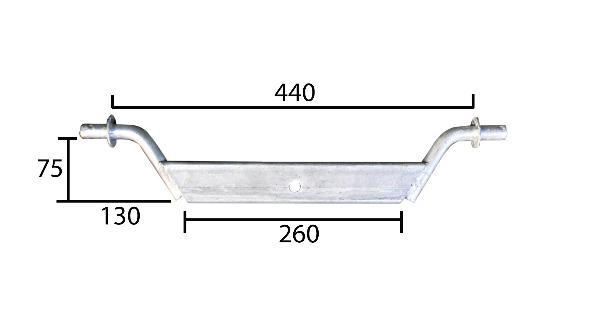 Dual Fixed Wobble Arm – Galvanised — Viking Rollers