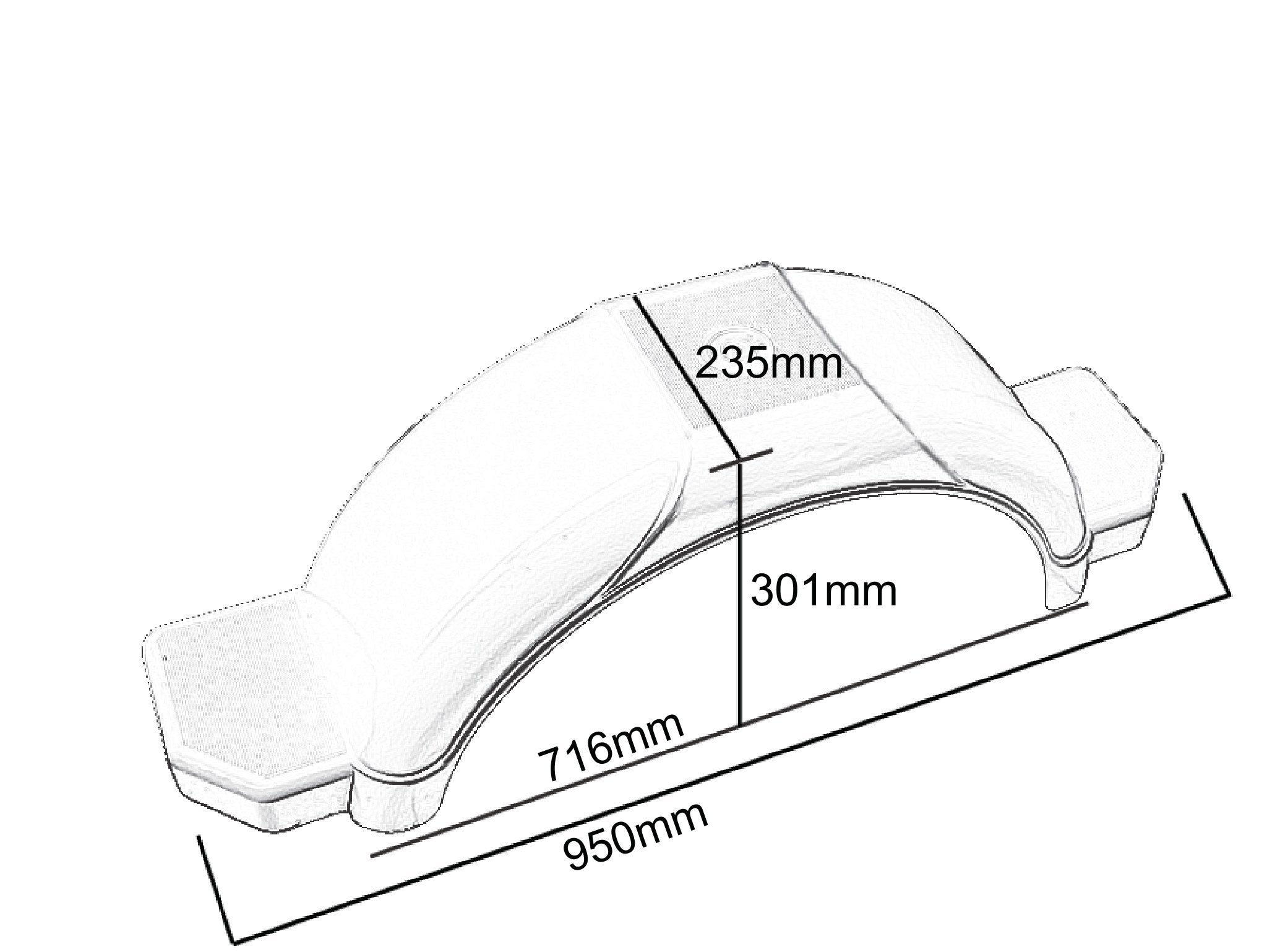 PVC Trailer Mudguard — Viking Rollers