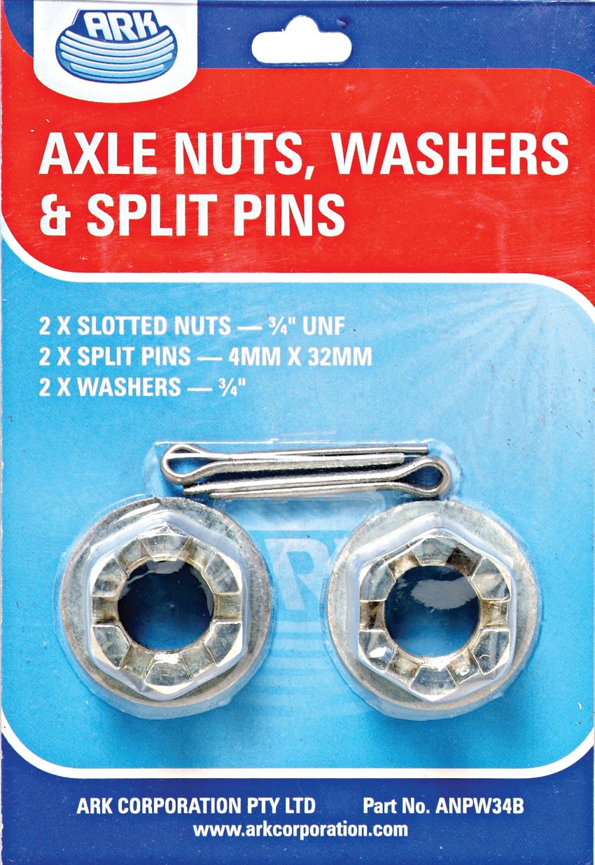 Axle Washers, Nuts & Split Pins