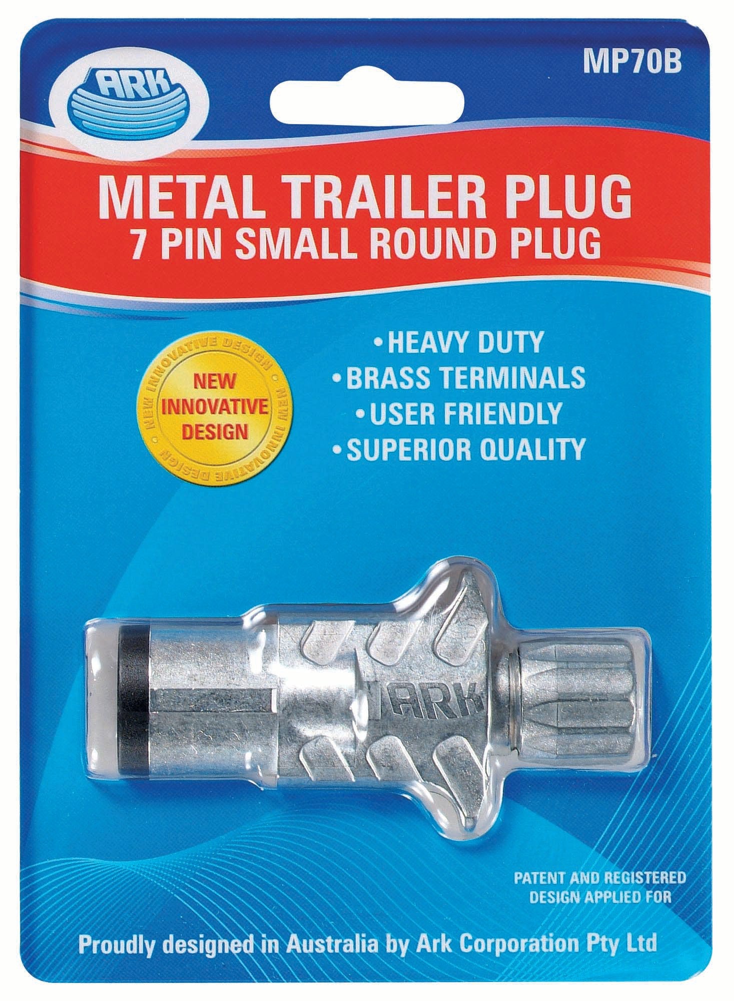 Metal Trailer Plug - 7 Pin Small Round