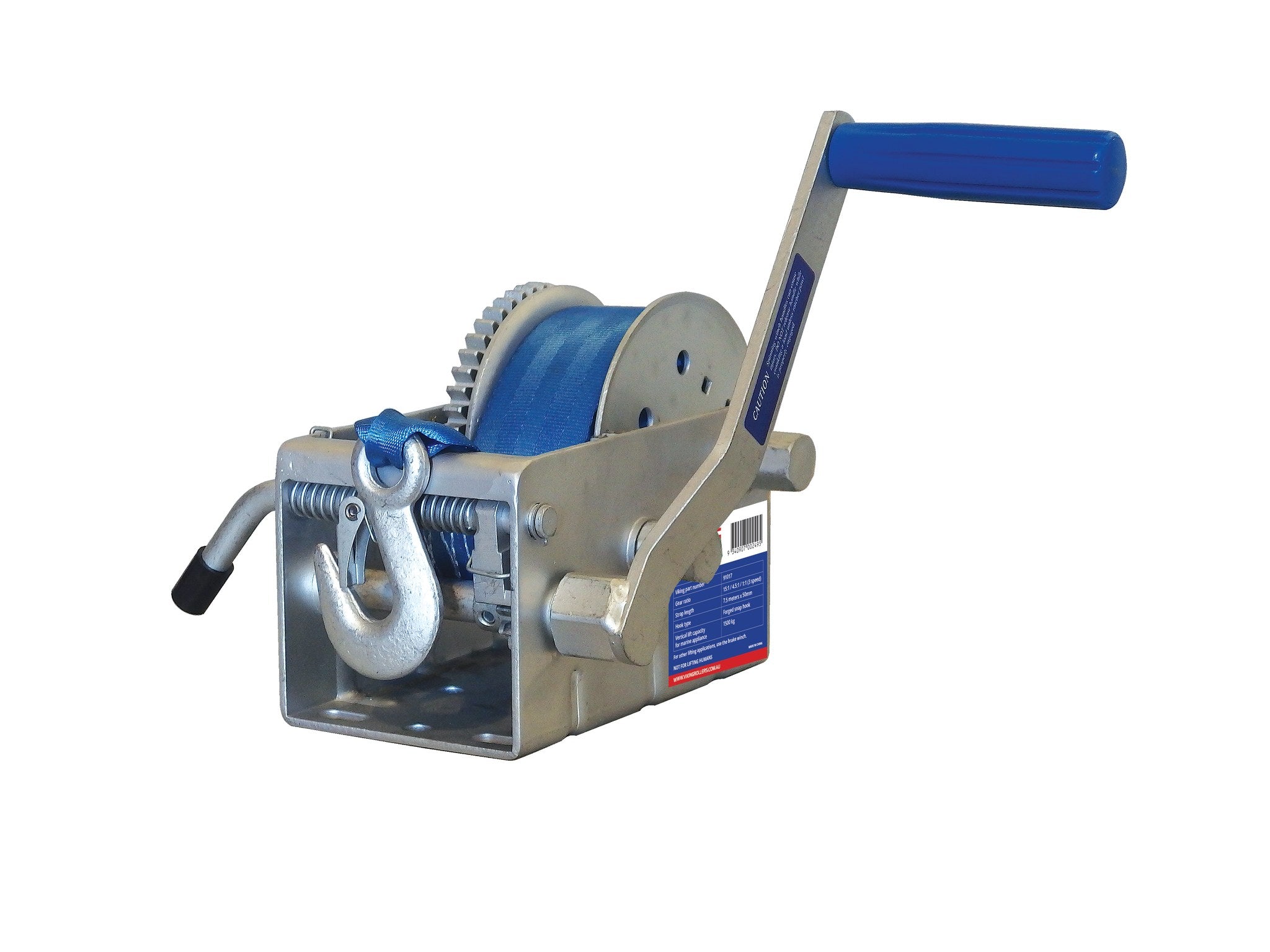 Boat Winch with Strap – Dacromet — Viking Rollers